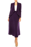 Women's Solid 2-piece blazer skirt set