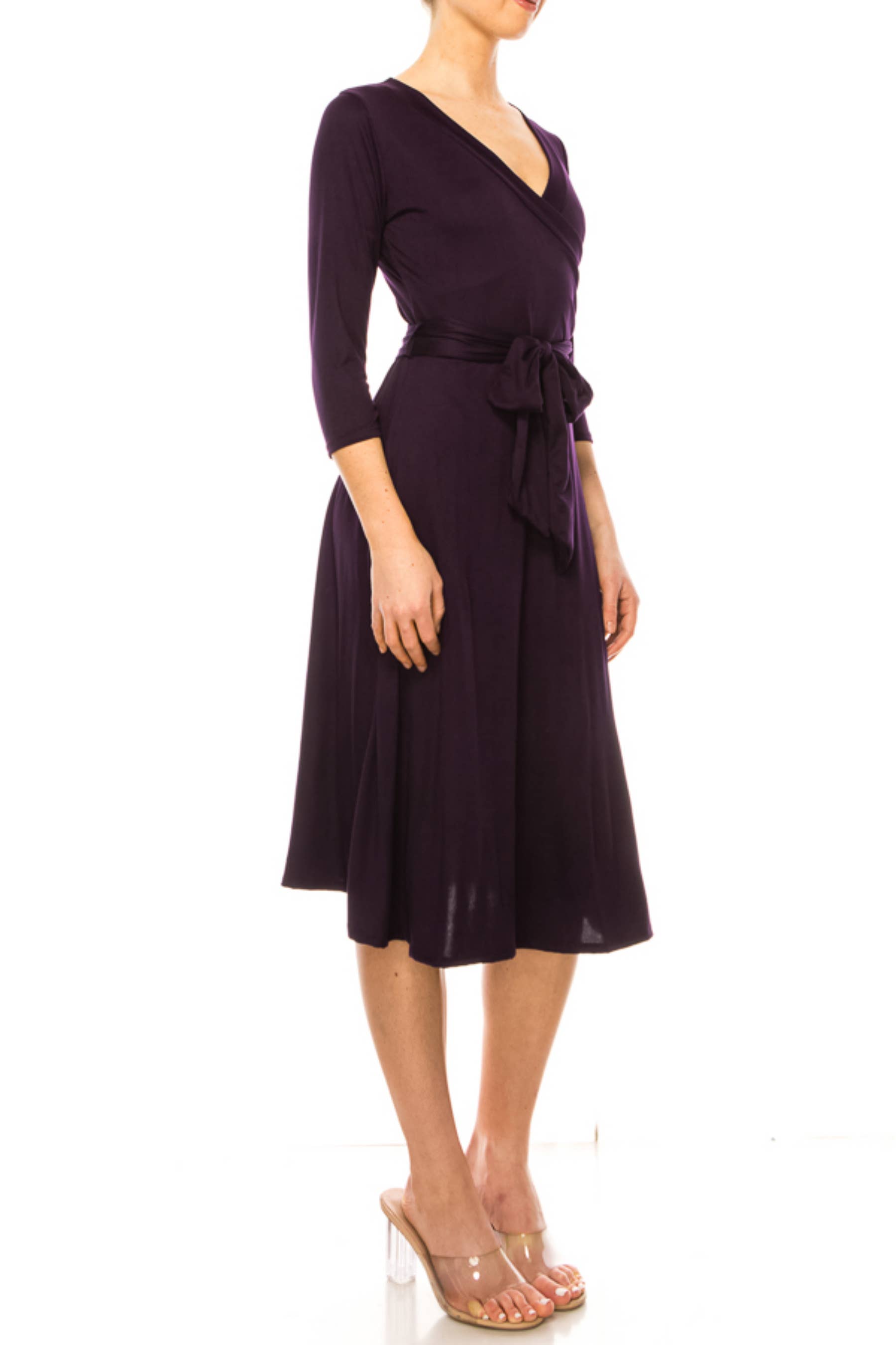 Wrap Dress: Available in Dust Rose and Plum