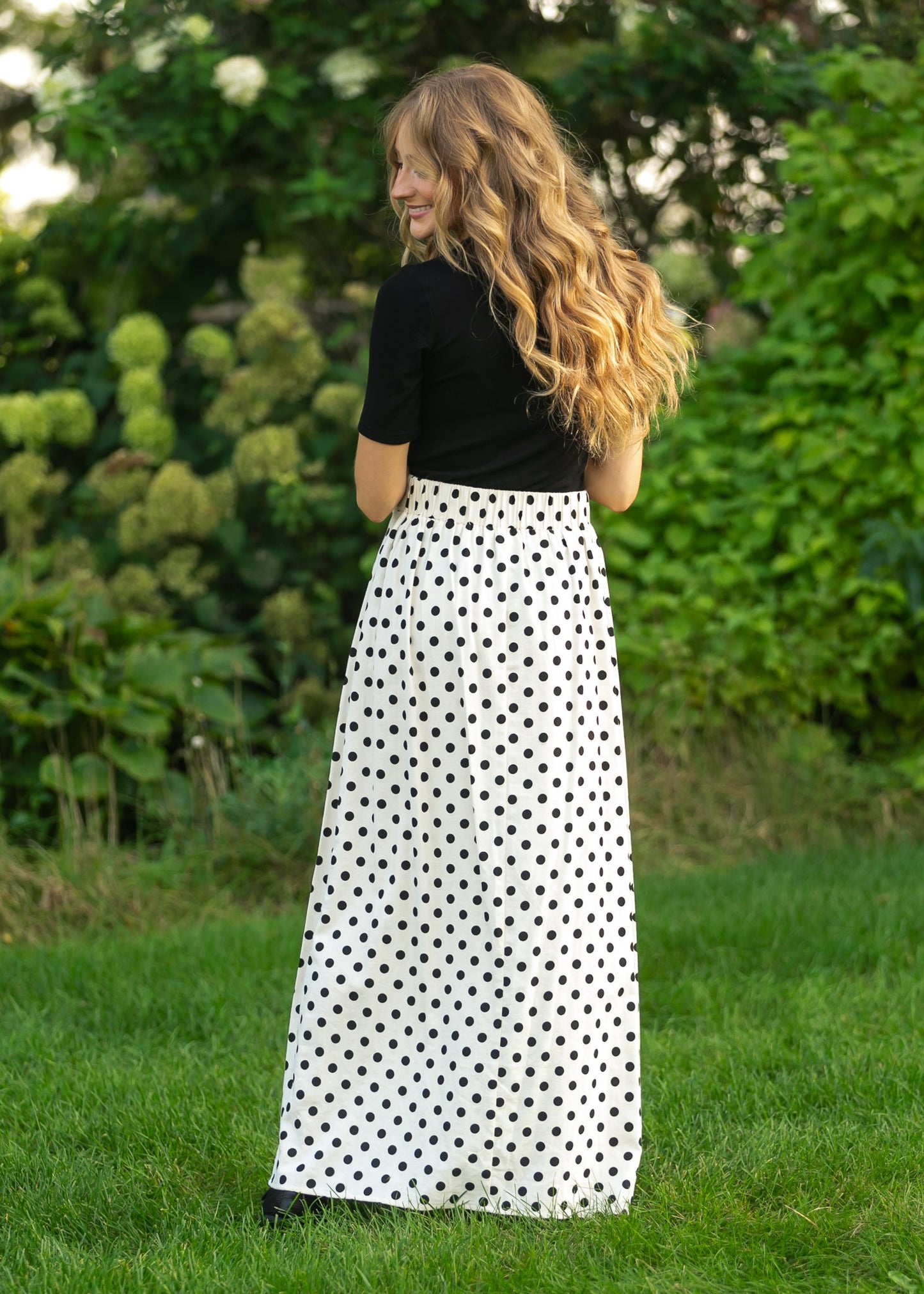 Polka Dot Maxi Skirt