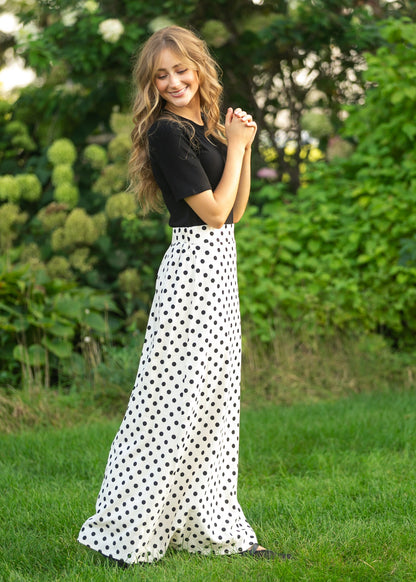 Polka Dot Maxi Skirt