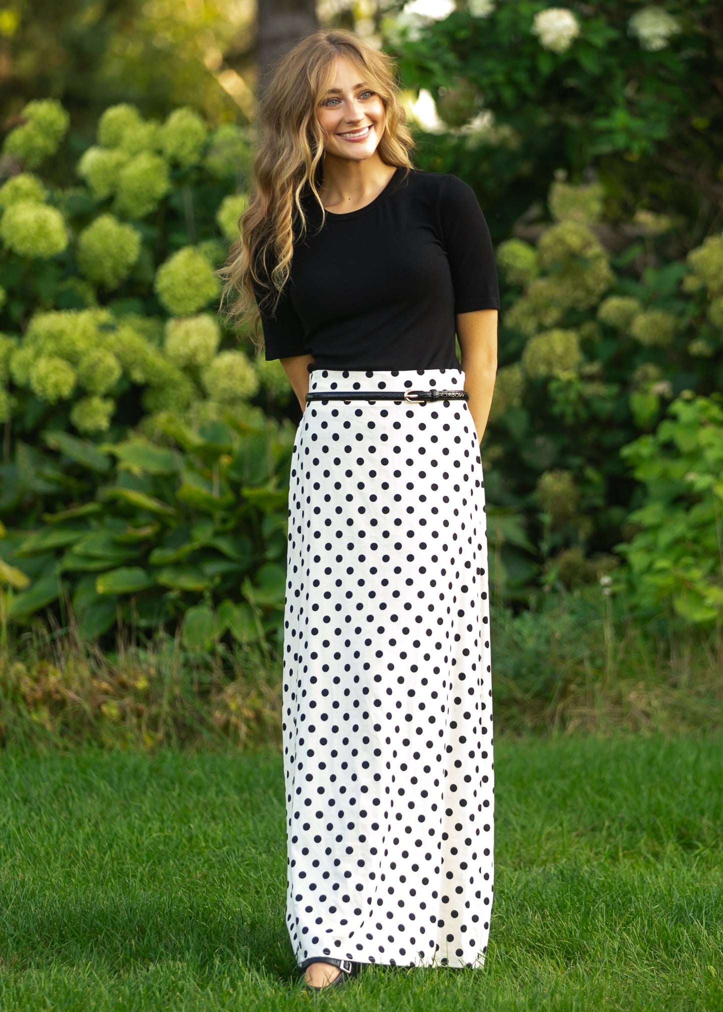 Polka Dot Maxi Skirt