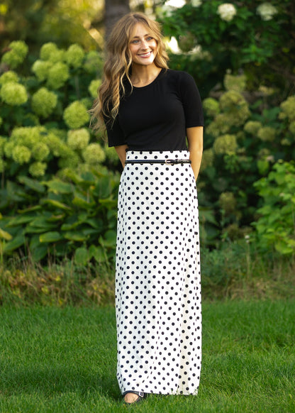 Polka Dot Maxi Skirt