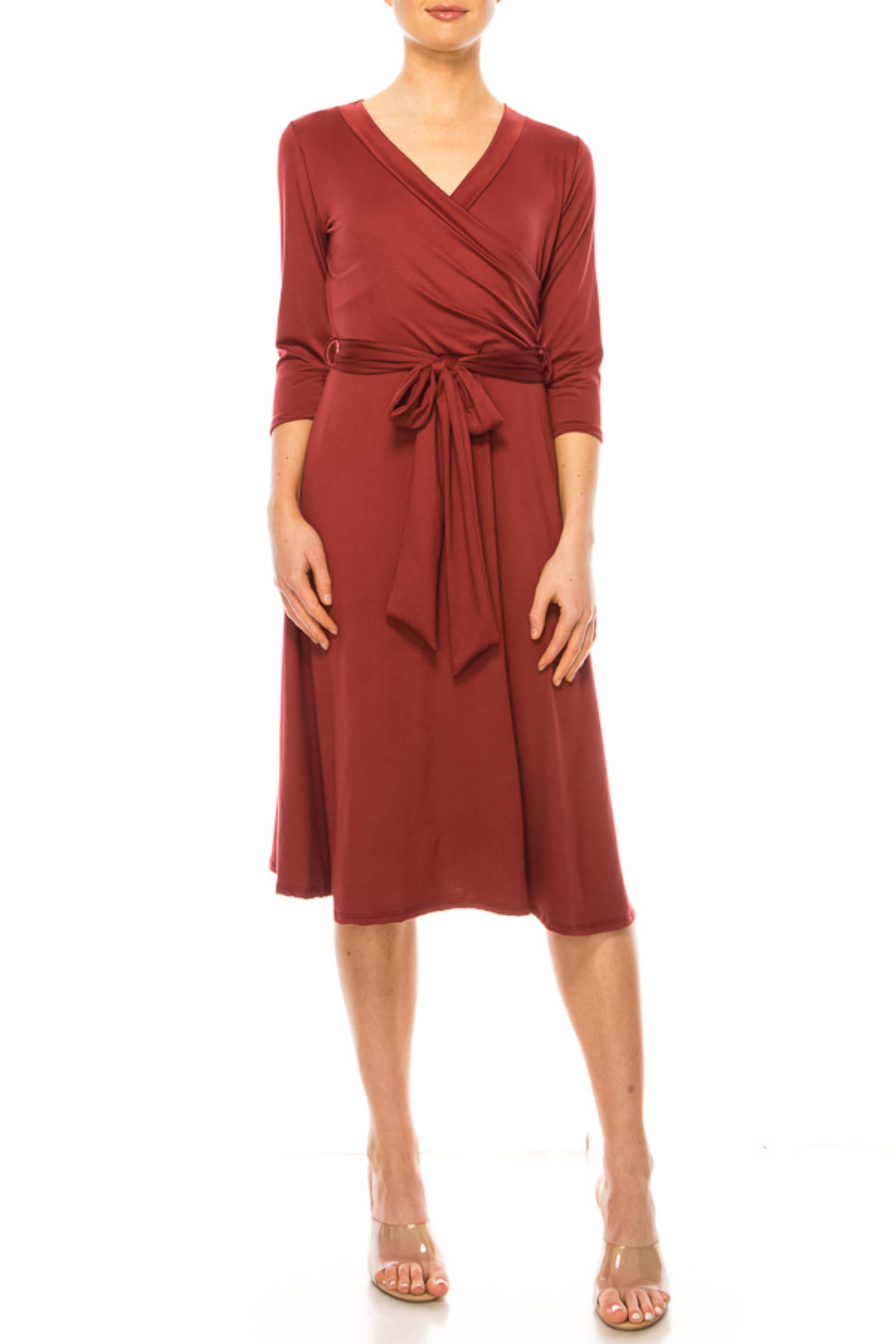 Wrap Dress: Available in Dust Rose and Plum
