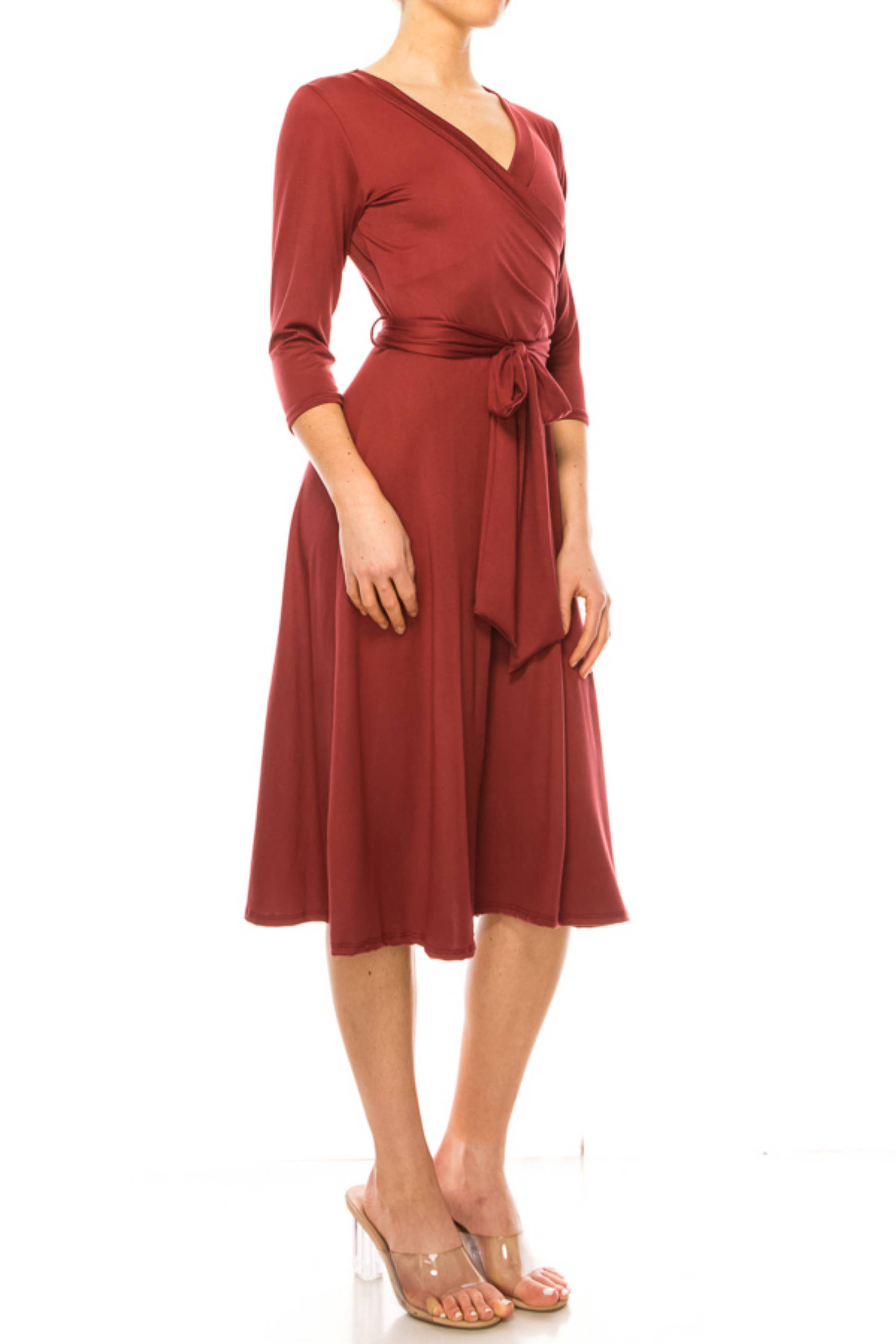 Wrap Dress: Available in Dust Rose and Plum