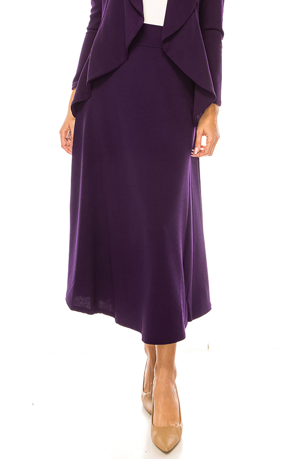 Women's Solid 2-piece blazer skirt set